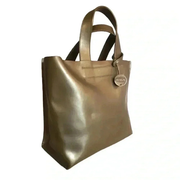 FURLA Metallic/Tan Bag - Picture 1 of 8